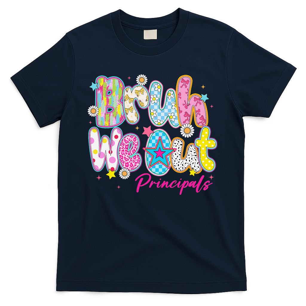 Preppy Bruh We Out Principals Last Day Of School Summer T-Shirt