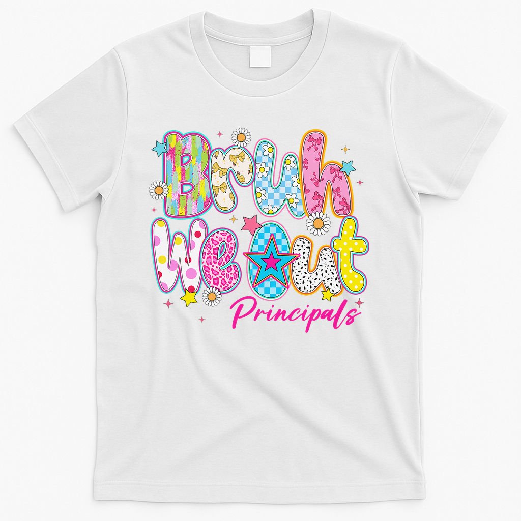 Preppy Bruh We Out Principals Last Day Of School Summer T-Shirt