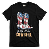 Patriotic Cowgirl Boots American Flag July 4th Of July Rodeo T-Shirt