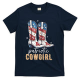 Patriotic Cowgirl Boots American Flag July 4th Of July Rodeo T-Shirt