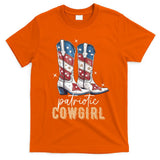 Patriotic Cowgirl Boots American Flag July 4th Of July Rodeo T-Shirt