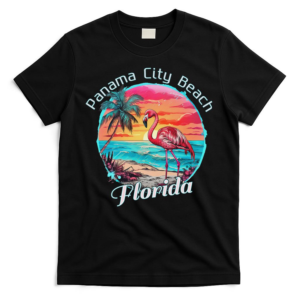 Panama City Beach Florida Beach Flamingo Tropical Souvenir T-Shirt