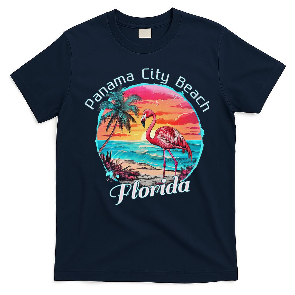 Panama City Beach Florida Beach Flamingo Tropical Souvenir T-Shirt