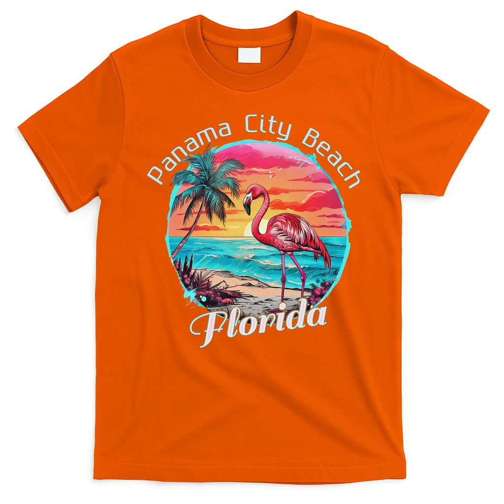 Panama City Beach Florida Beach Flamingo Tropical Souvenir T-Shirt