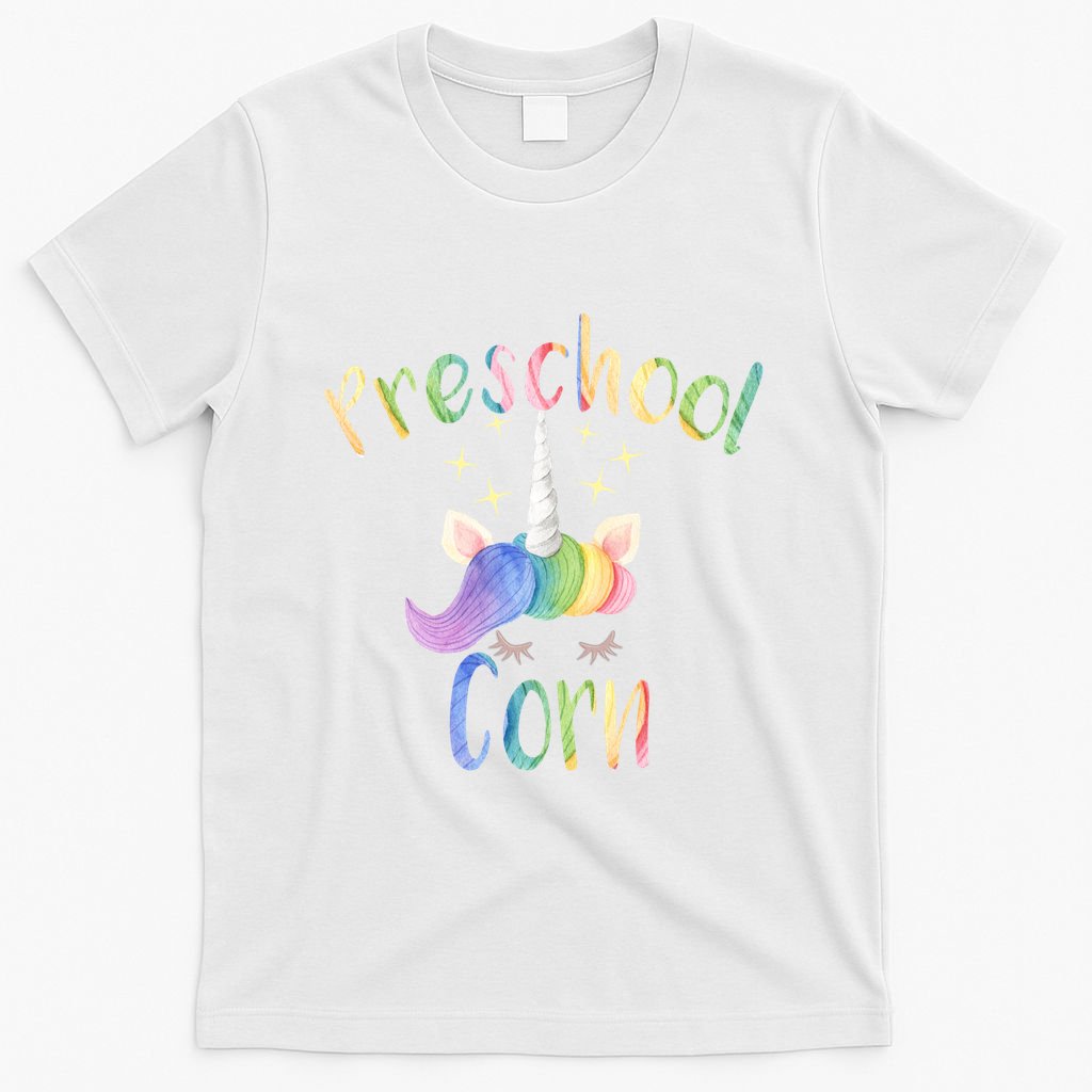 Preschool Corn Fun Unicorn Preschool Teacher Back To School Great Gift T-Shirt