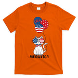 Patriotic Cat Meowica 4th of July Funny Kitten Lover T-Shirt