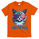 Patriotic Cat Sunglasses American Flag 4th of July Meowica T-Shirt