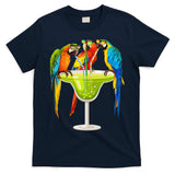 Parrots Drinking Margarita On Summer Vacation Birds Tee Gift T-Shirt