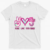 Peace Love Fifth-Grade Funny Cute T-Shirt