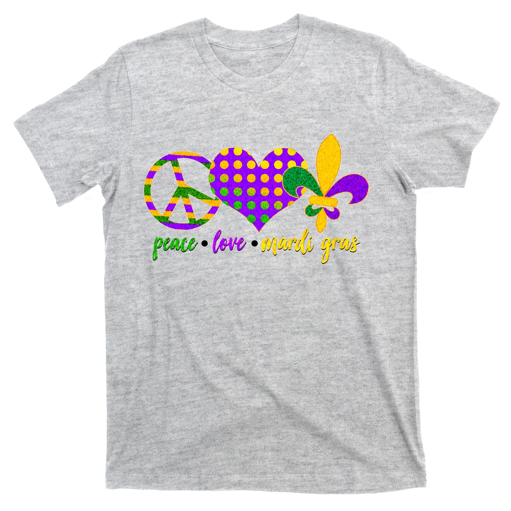 Peace Love Mardi Gras T-Shirt