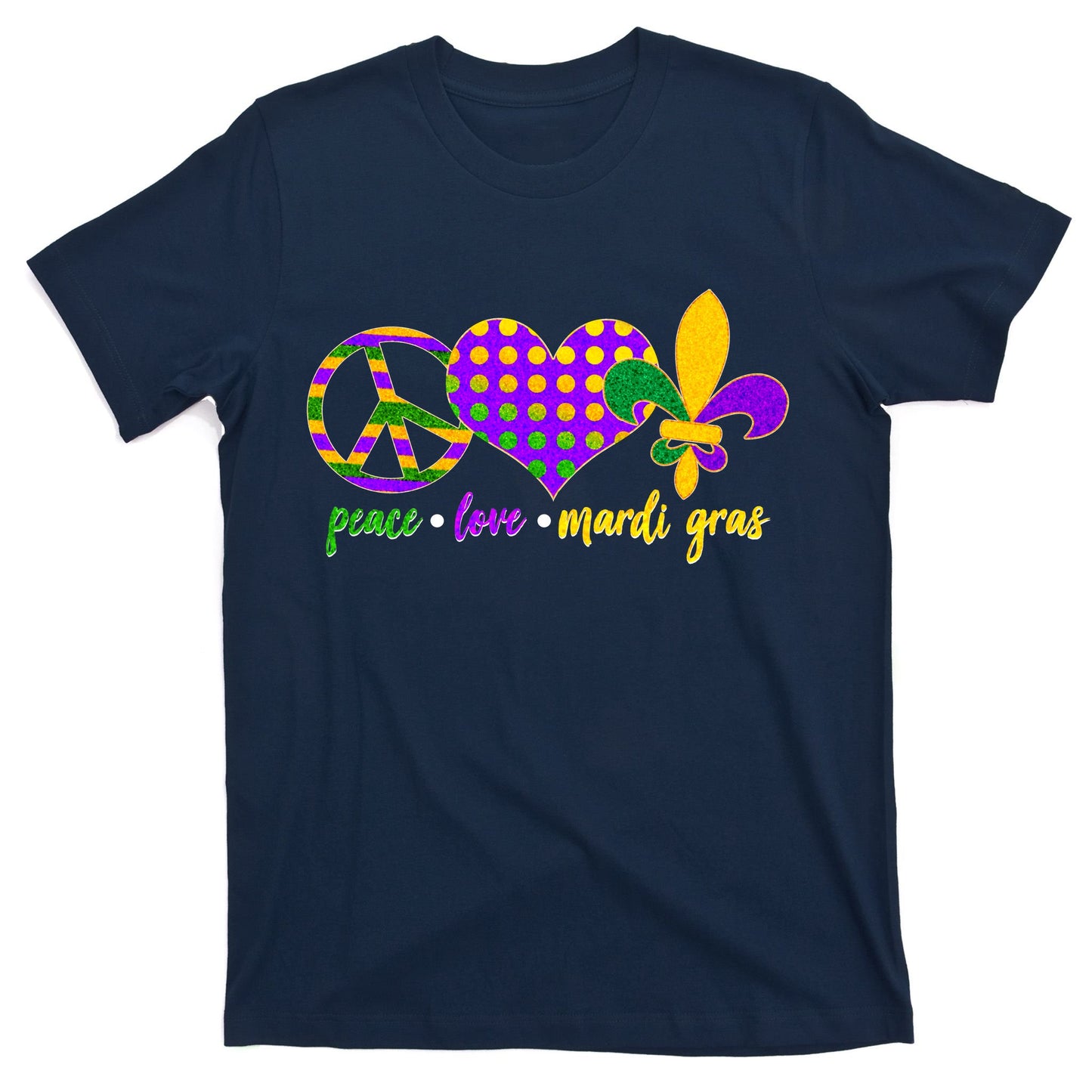Peace Love Mardi Gras T-Shirt