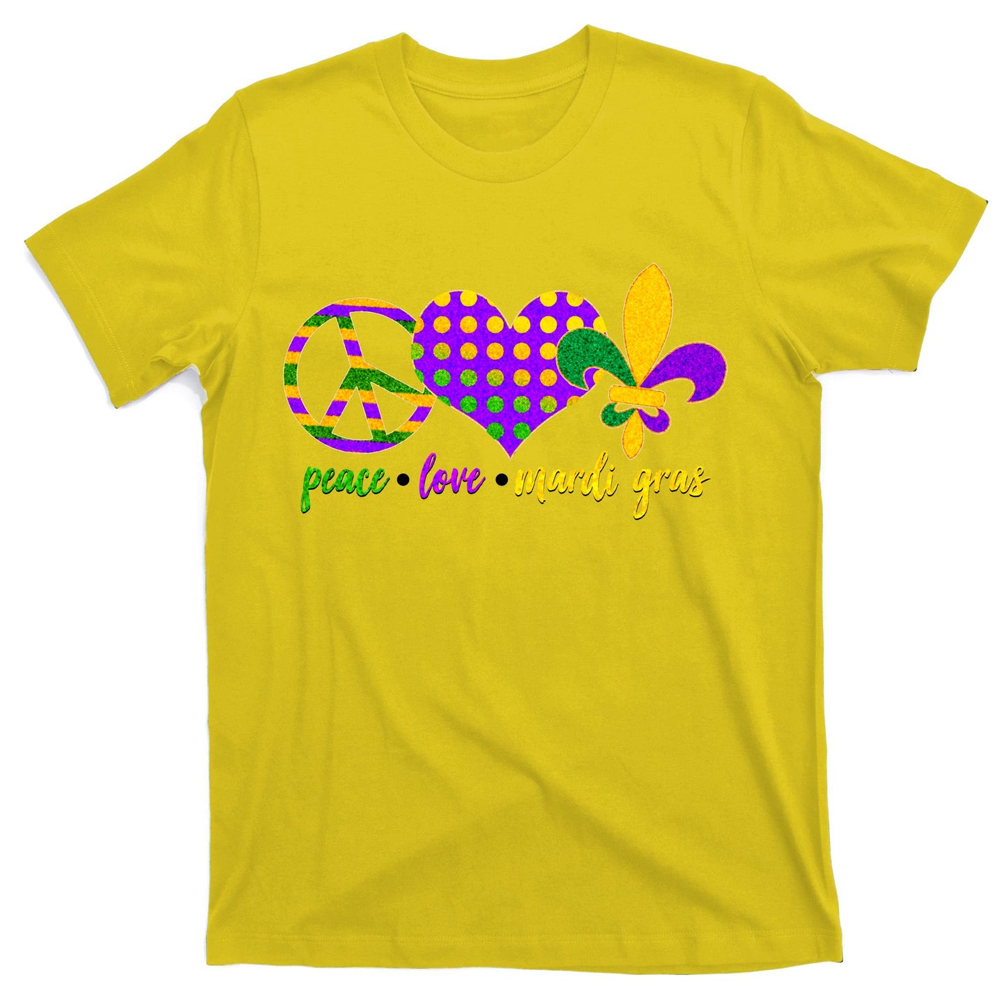 Peace Love Mardi Gras T-Shirt