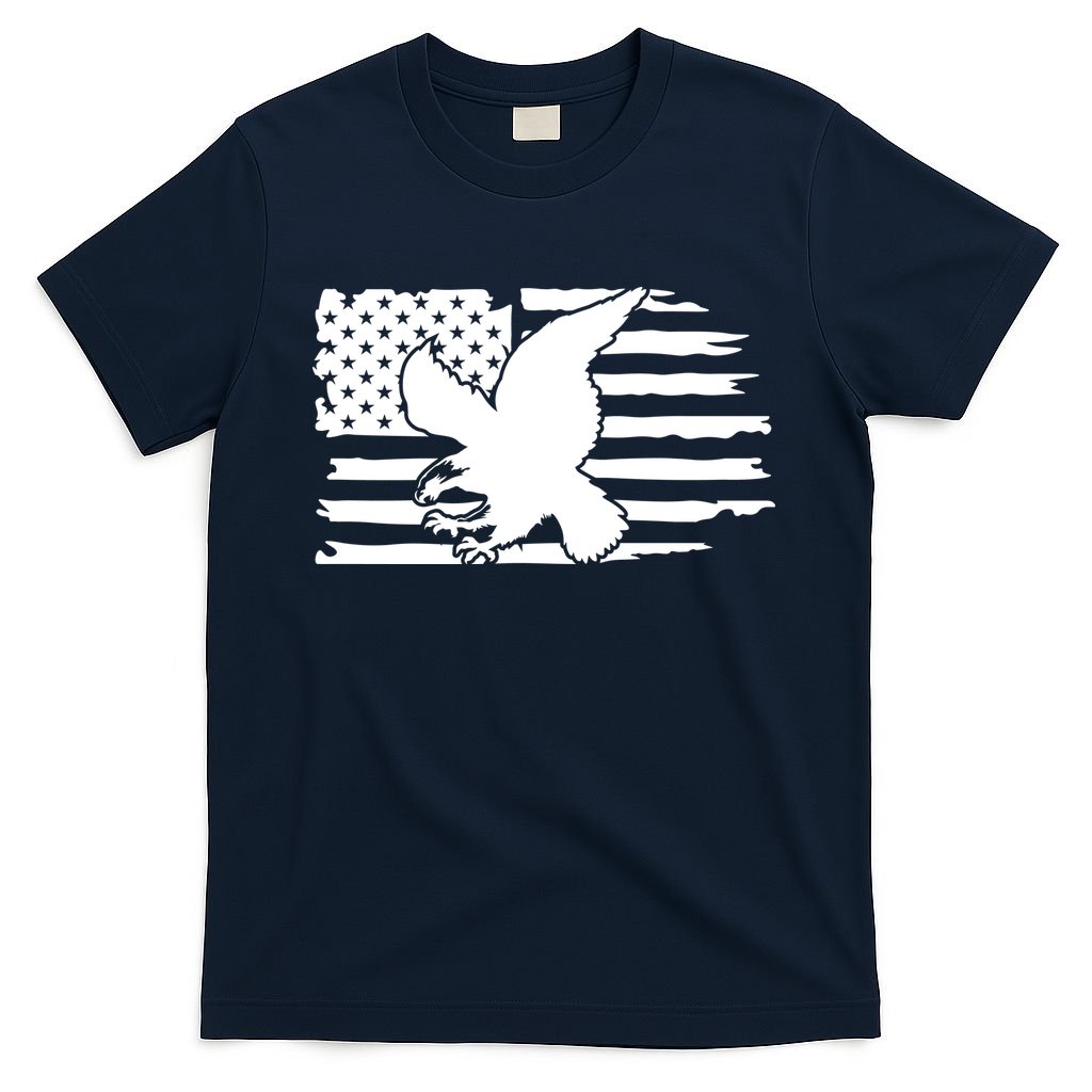 Patriotic Eagle Distress Flag USA T-Shirt