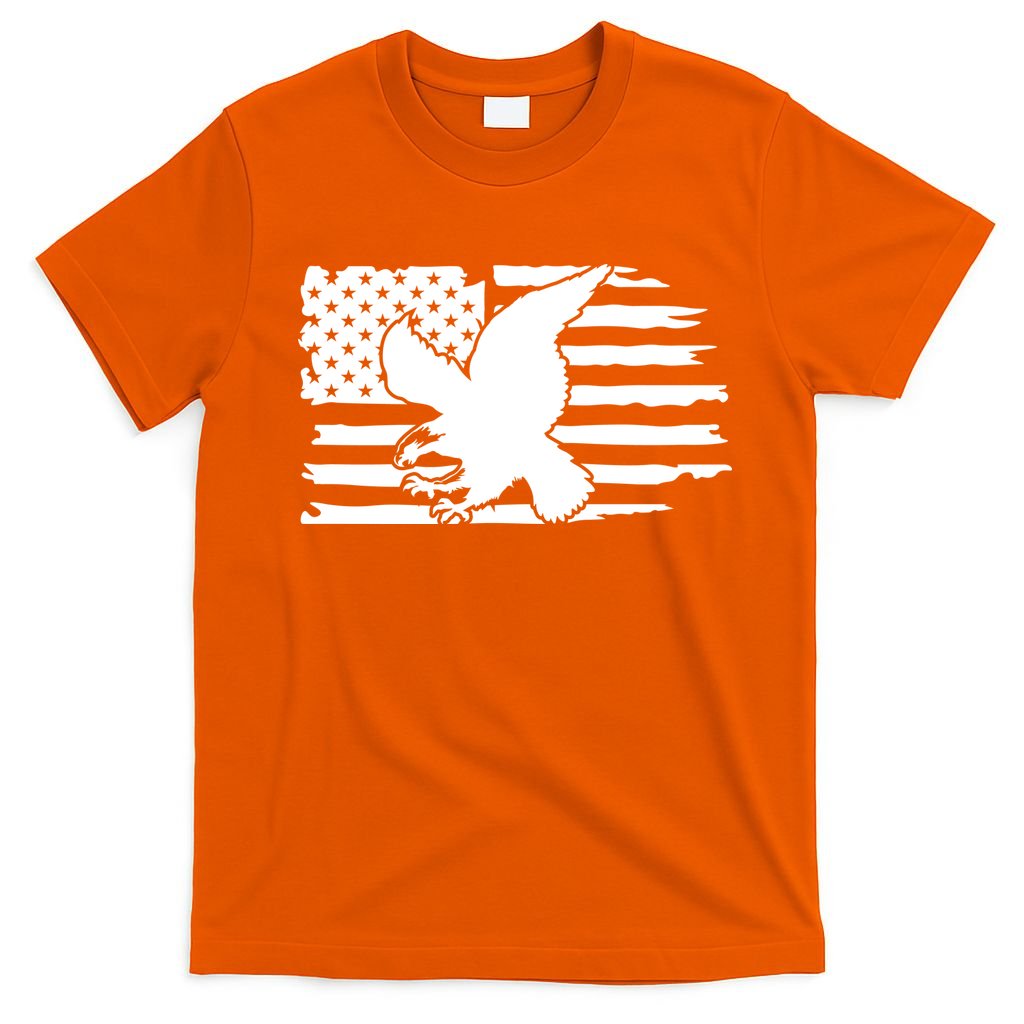 Patriotic Eagle Distress Flag USA T-Shirt