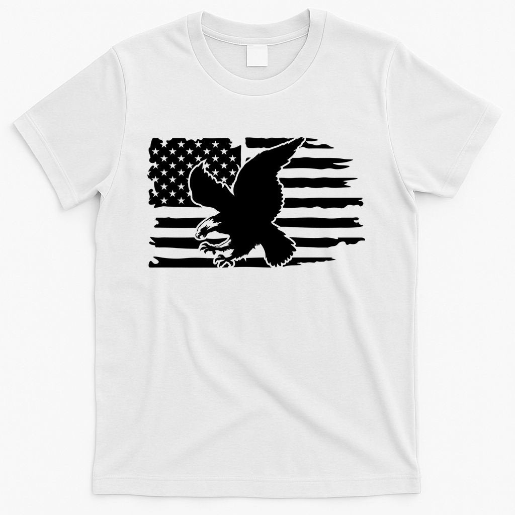 Patriotic Eagle Distress Flag USA T-Shirt