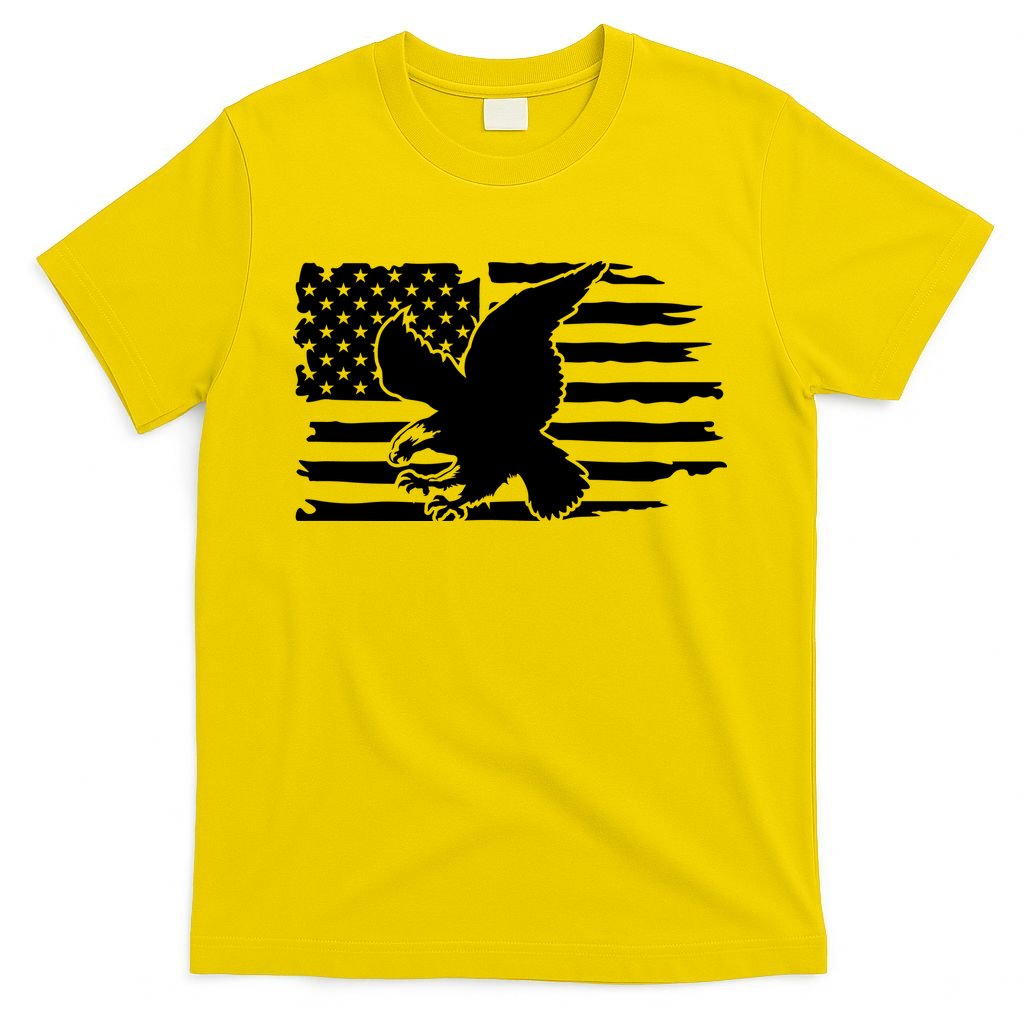Patriotic Eagle Distress Flag USA T-Shirt
