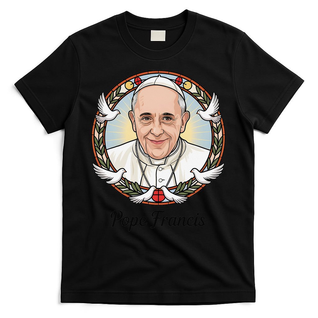 Pope Francis Design Catholic Christian Devotees Souvenir T-Shirt