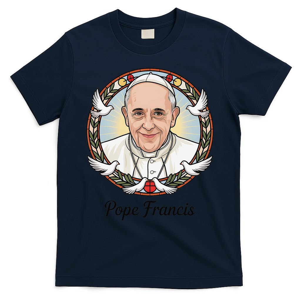 Pope Francis Design Catholic Christian Devotees Souvenir T-Shirt