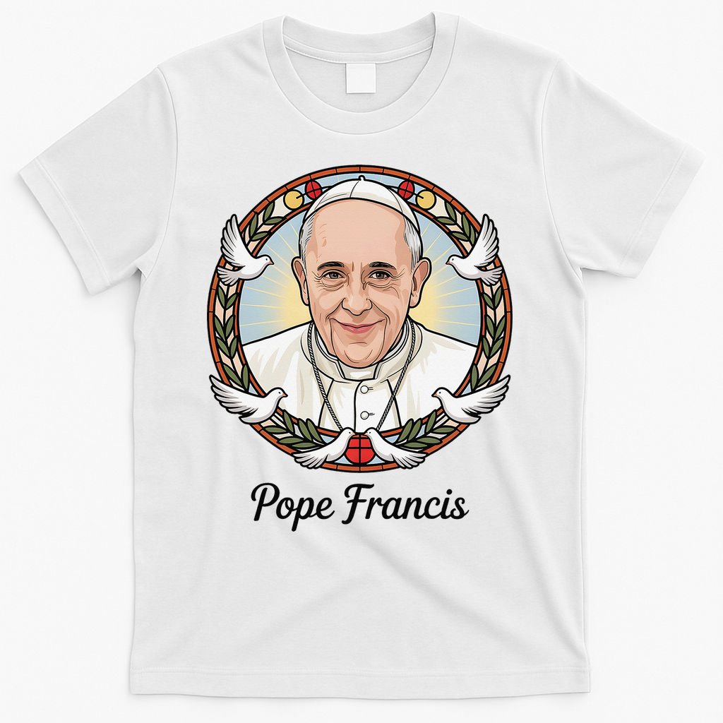 Pope Francis Design Catholic Christian Devotees Souvenir T-Shirt