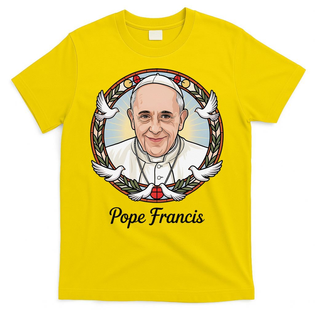 Pope Francis Design Catholic Christian Devotees Souvenir T-Shirt