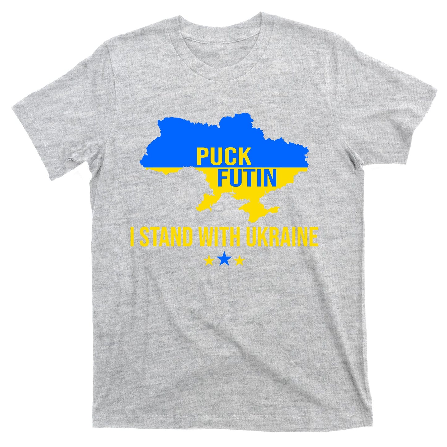 Puck Futin I Stand With Ukraine Support Flag T-Shirt