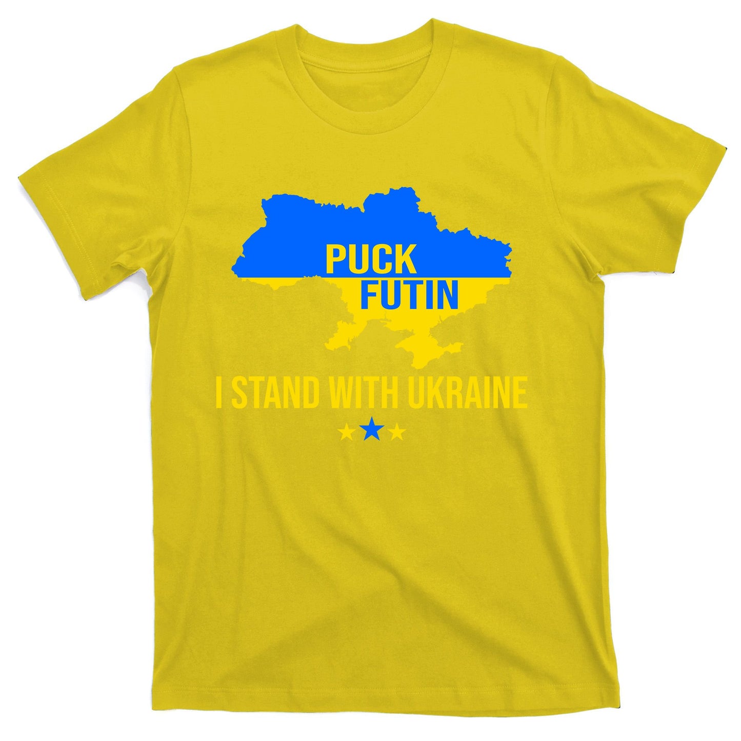 Puck Futin I Stand With Ukraine Support Flag T-Shirt