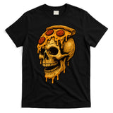 Pizza Food Skull Horror T-Shirt