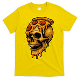 Pizza Food Skull Horror T-Shirt