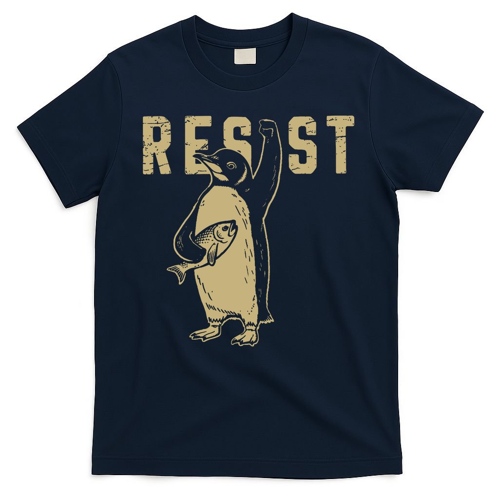 Penguin Flippers Up Resist Funny Penguins Against Trump T-Shirt
