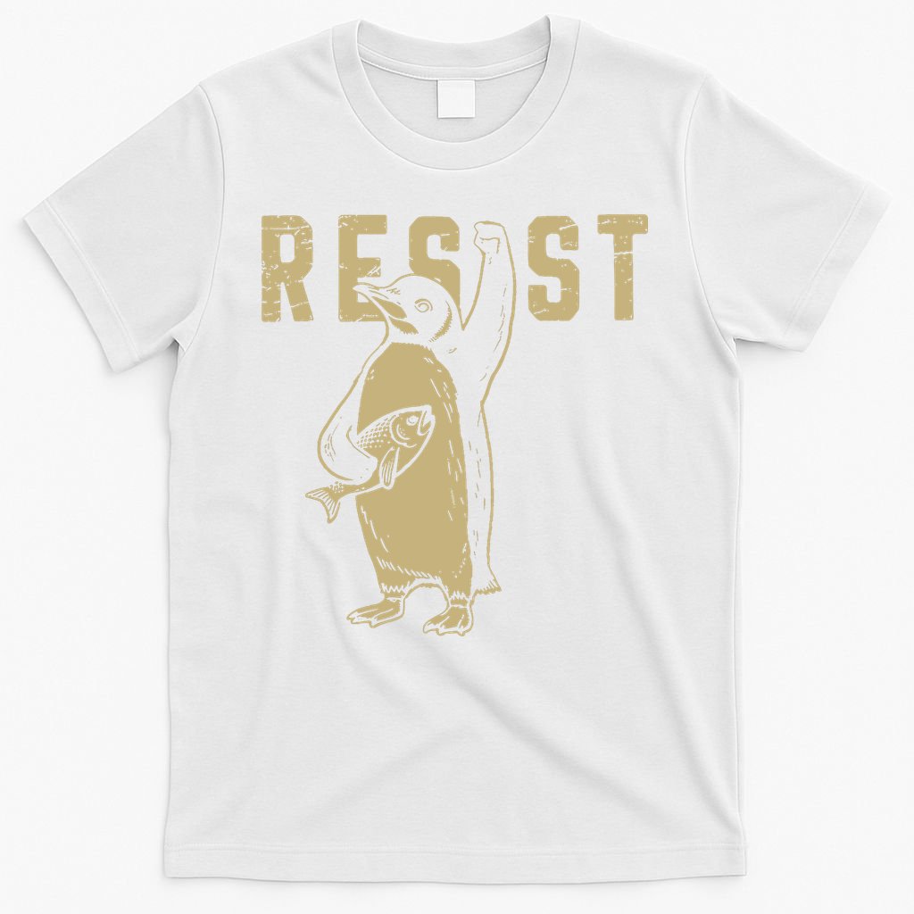Penguin Flippers Up Resist Funny Penguins Against Trump T-Shirt