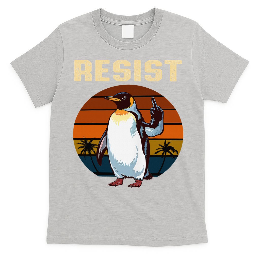 Penguin Flippers Up Resist Funny Penguins Against Trump T-Shirt
