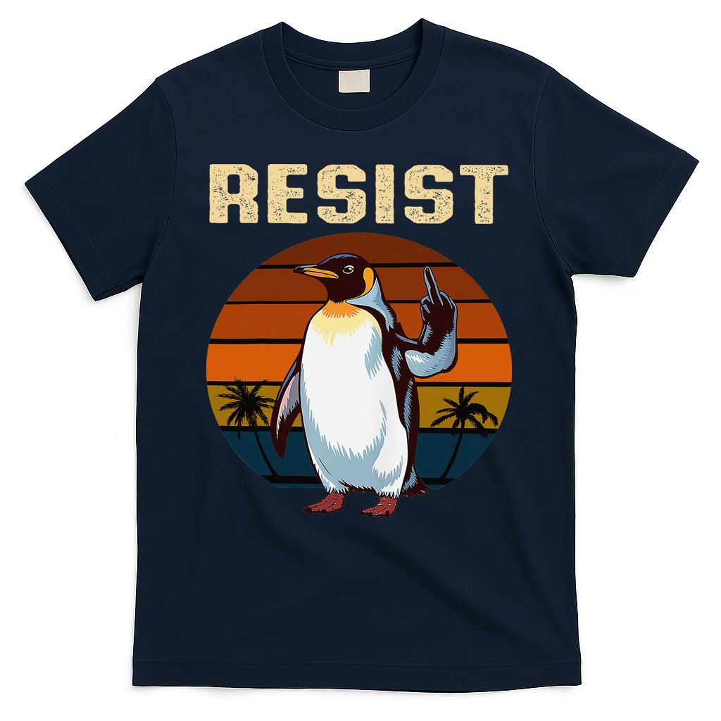 Penguin Flippers Up Resist Funny Penguins Against Trump T-Shirt