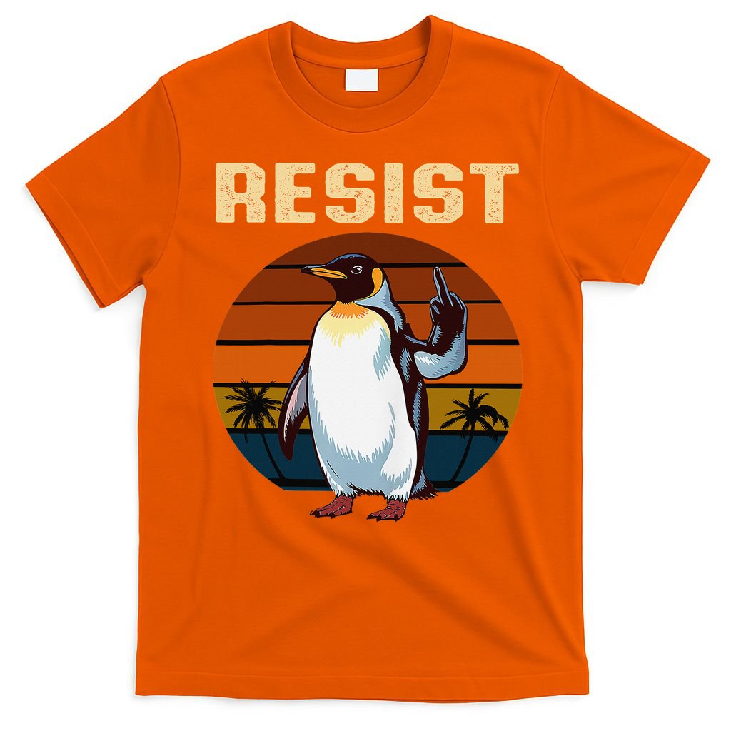 Penguin Flippers Up Resist Funny Penguins Against Trump T-Shirt