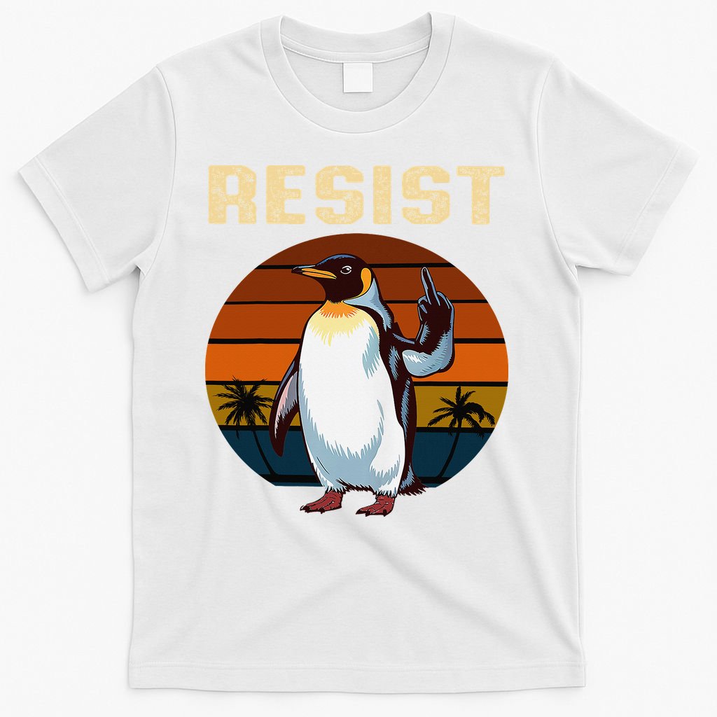 Penguin Flippers Up Resist Funny Penguins Against Trump T-Shirt