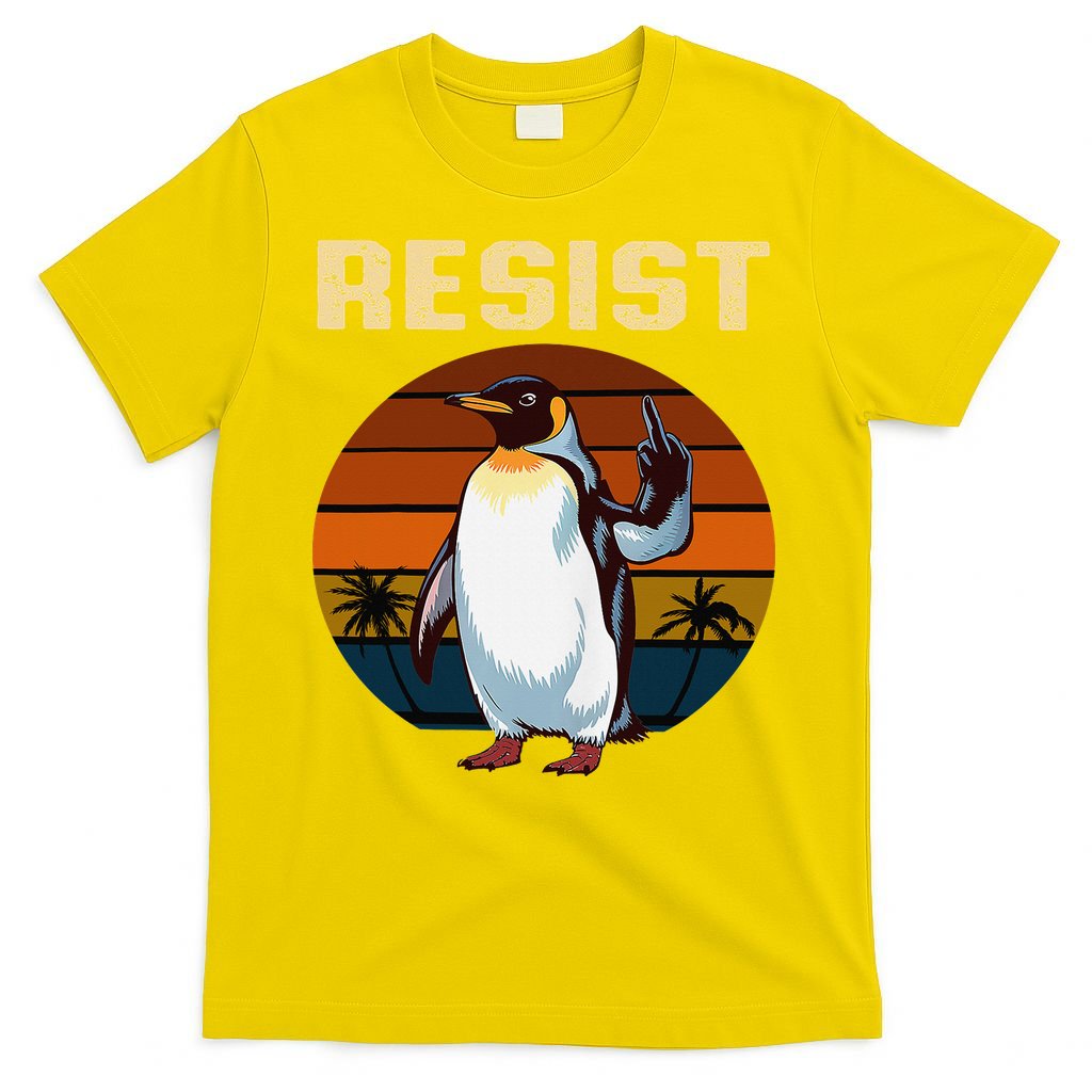 Penguin Flippers Up Resist Funny Penguins Against Trump T-Shirt