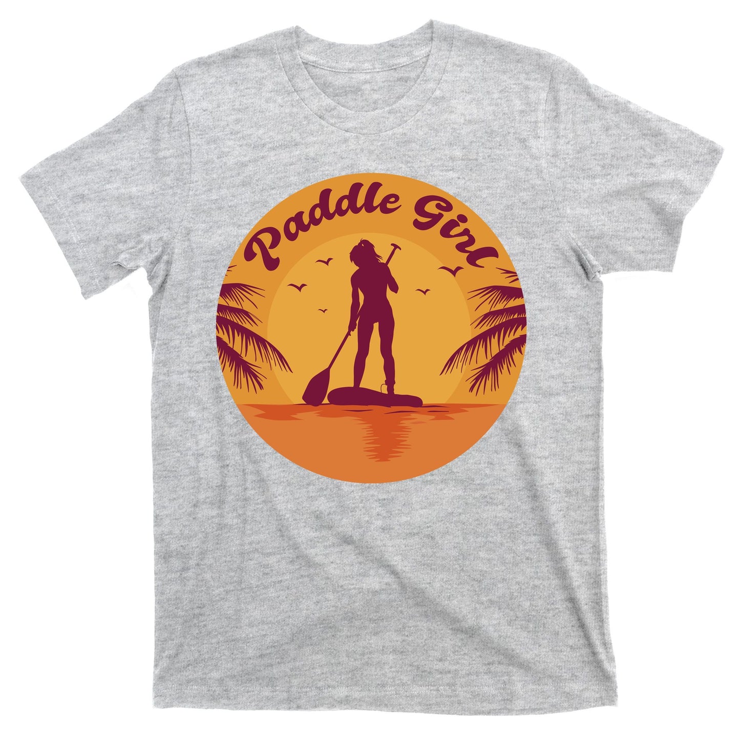 Paddle Girl Sunset Sport T-Shirt