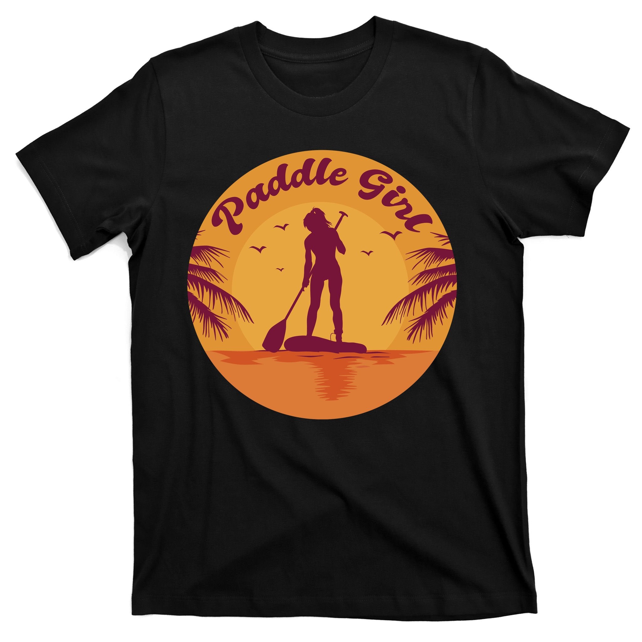Paddle Girl Sunset Sport T-Shirt