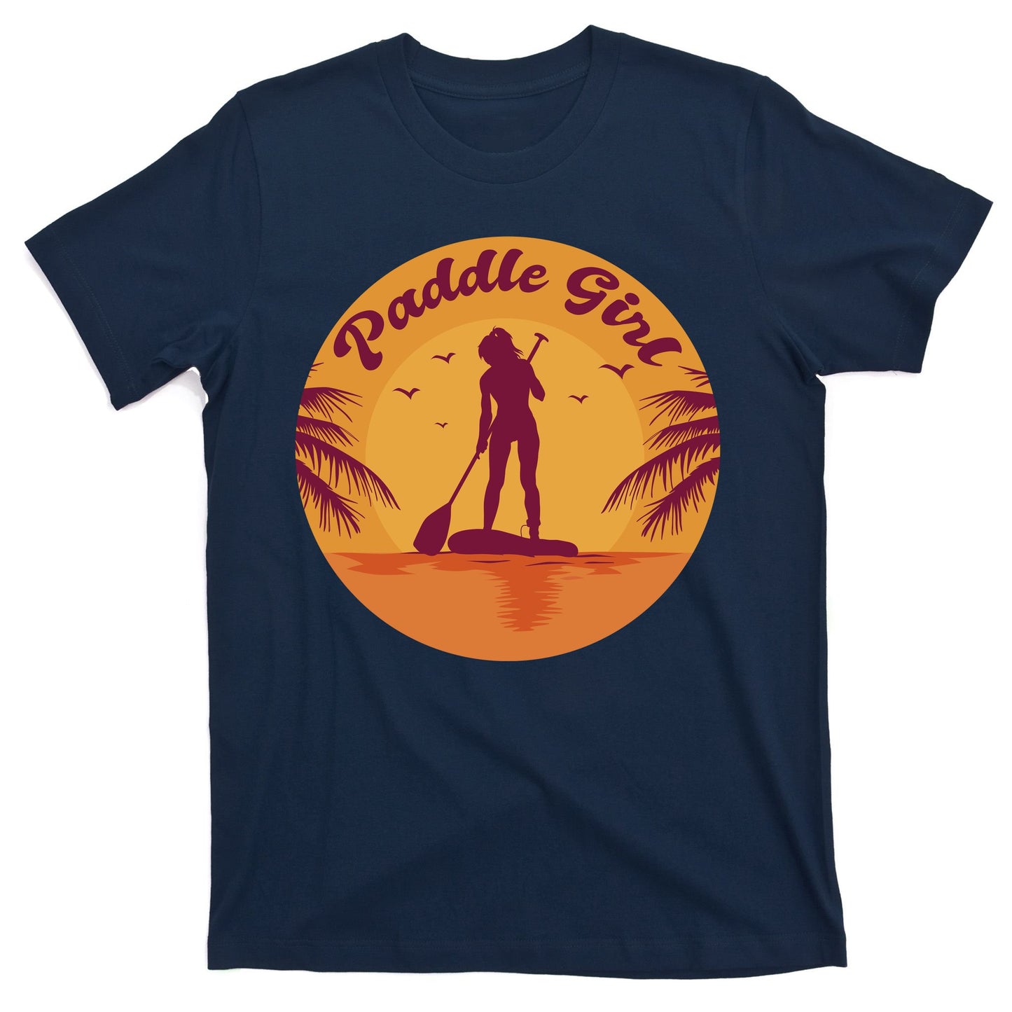 Paddle Girl Sunset Sport T-Shirt