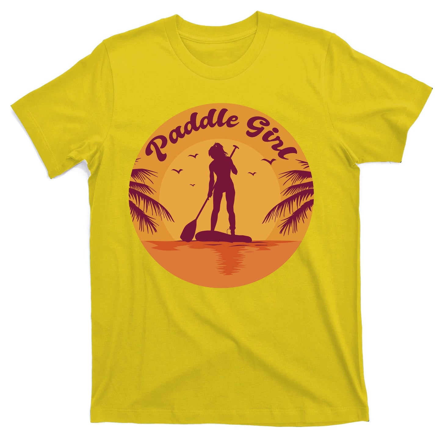 Paddle Girl Sunset Sport T-Shirt