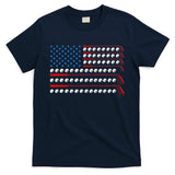 Patriotic Golf Usa Flag Golf Clubs 4th Of July Golf Balls T-Shirt
