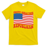 Pretty Girls Vote Republican Usa Flag T-Shirt