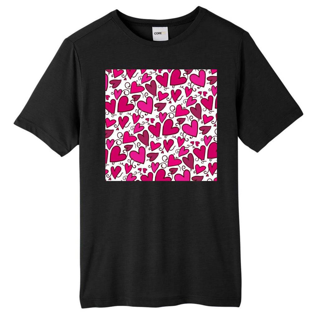 Pink Hearts Cute Valentine's Day Gift Tall Fusion ChromaSoft Performance T-Shirt