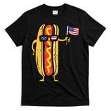 Patriotic Hot Dog American Flag USA Funny 4th Of July Fourth T-Shirt