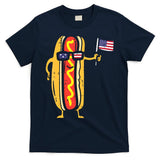 Patriotic Hot Dog American Flag USA Funny 4th Of July Fourth T-Shirt