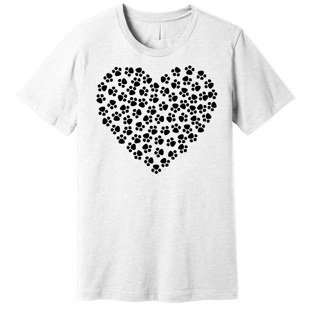 Pawprint Heart Dog Lover Premium T-Shirt