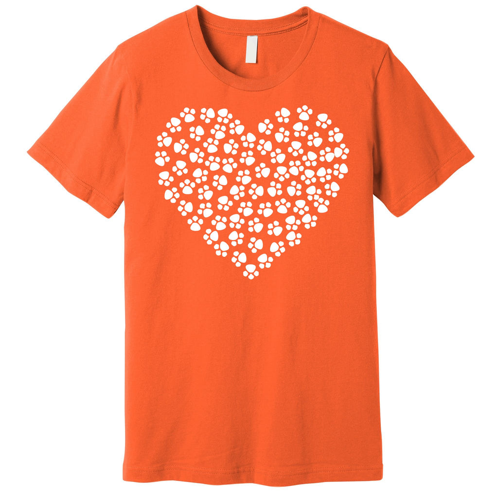 Pawprint Heart Dog Lover Premium T-Shirt