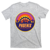 Phoenix Basketball Retro Logo Pixel Sunset T-Shirt