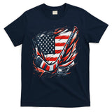 Patriotic Ice Hockey 4th Of July Usa Independence Day T-Shirt