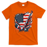 Patriotic Ice Hockey 4th Of July Usa Independence Day T-Shirt