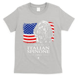 Proud Italian Spinone Dad American Flag Patriotic Dog Gift T-Shirt